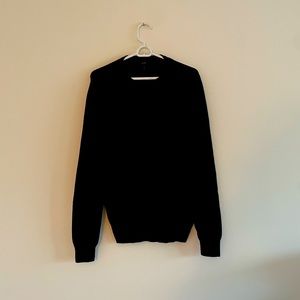 J. Crew Cotton-Cashmere Slim Fit Sweater in Black
